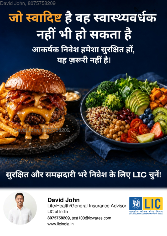Tasty is not healthy